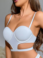 Solid Color Underwire Bra 1/2 Cup Sexy Lace Women Fashionable And Comfortable Lingere Full Coveage Underwear With 1pc Strap
