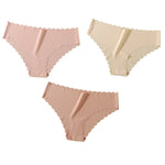 3Pcs/Set Ice Silk Panties Women Low Rise Briefs Female Underpants Invisible Underwear Sexy Lingerie Seamless Bottoms XS-XL