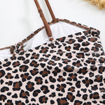 2026 Srappy Swimsuit One Piece Leopard Drawstring Swimwear Women Bathers Bathing Swimming Swim Suit Padded Beachwear Summer