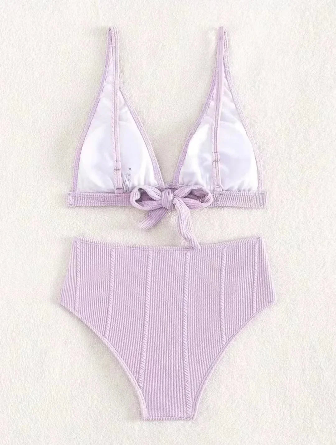 Sexy High Waisted Bikini 2025 Women Swimsuit Two Piece Swimwear Female White Bikinis SetSwim Bathing Suits Brazilian Biquini
