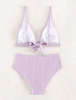 Sexy High Waisted Bikini 2025 Women Swimsuit Two Piece Swimwear Female White Bikinis SetSwim Bathing Suits Brazilian Biquini