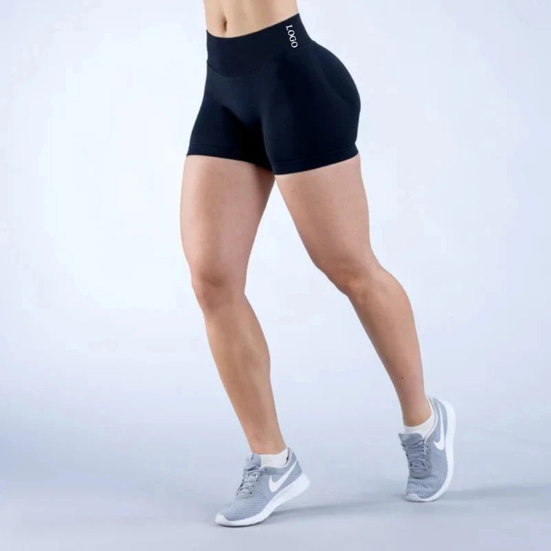 Women High Waist Yoga Shorts Stretch Breathable Sports Shorts Fitness Gym Running Workout Short Pants For Ladies