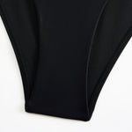 sexy 3D flower back tie swimsuit one piece bikini thong swimwear bodysuits women biquini bathing suits solid black color