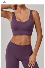 Running Sports Bra Women High Support Open Back Yoga Breathable Slim Fit Fitness Pilates Tank Top With Removable Pads