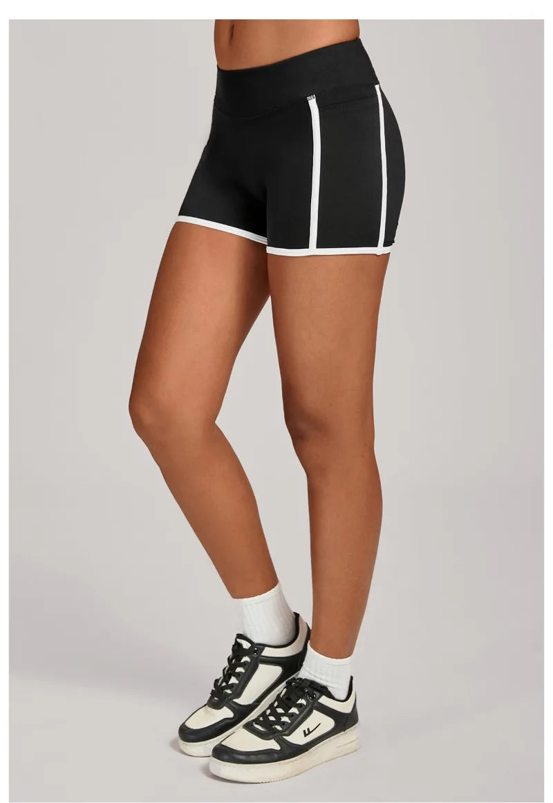 Women's High Waisted Yoga Shorts Slim Fit Hip Lifting Sports Pants Outdoor Running Fitness Gym Workout Shorts