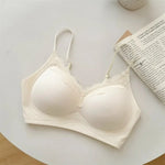 Wirefree Bra for Small Boobs Push Up Padded Strappy Summer Bralette Seamless Comfort Daily Wear Lightweight Thin Straps Lingerie
