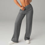 STOUREG High Waisted Yoga Pants for Women, Loose Wide Leg Workout Trousers with Pockets for Running and Outdoor Exercise