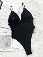 2026 Sexy One Piece Swimsuit Swimwear Women Black Perspective Mesh V-neck One-piece Bathing Suit Beachwear Maillot De Bain Femme