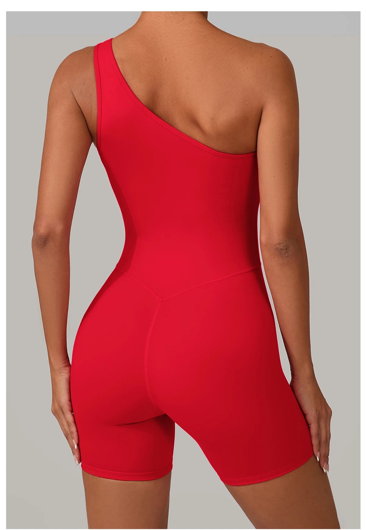 One Shoulder Women Sports Jumpsuit Sleeveless Yoga Rompers Backless Sportswear Women Workout One Piece Bodysuits Female