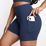 3Pcs Summer Butt Lifting Yoga Pockets Shorts High Waist Cyclings Tights Workout Jogging Shorts Sportswear Gym Running Short
