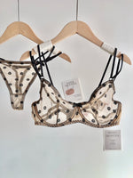 Affordable French Lace Lingerie Set | Sexy Mesh Push Up Bra for Big Bust, Ultra Thin Slimming Anti Sag Women's Bra Set MOYISU AB