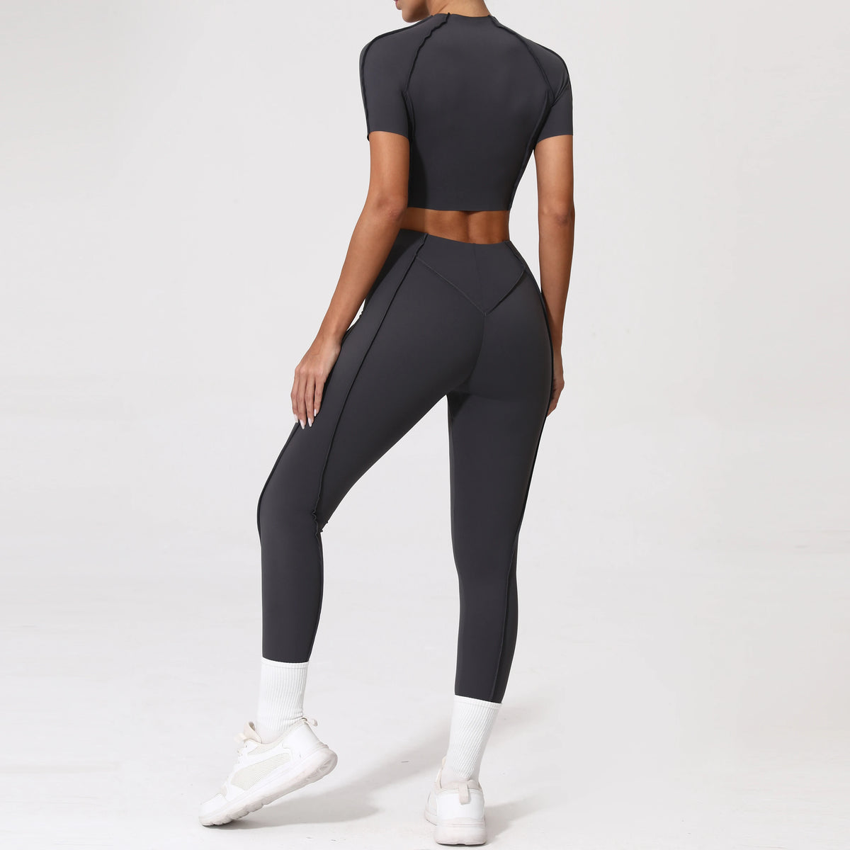 2PCS Yoga Suit Sports Set Women Quick-Drying Gym Set Women Tracksuit Running Workout Long Sleeve Sports Shirt Yoga Clothing