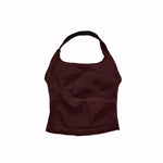 NCLAGEN Gym Halter Top Woman longline strappy tank Padded yoga clothing Fitness workout Running Activewear pilates clothes