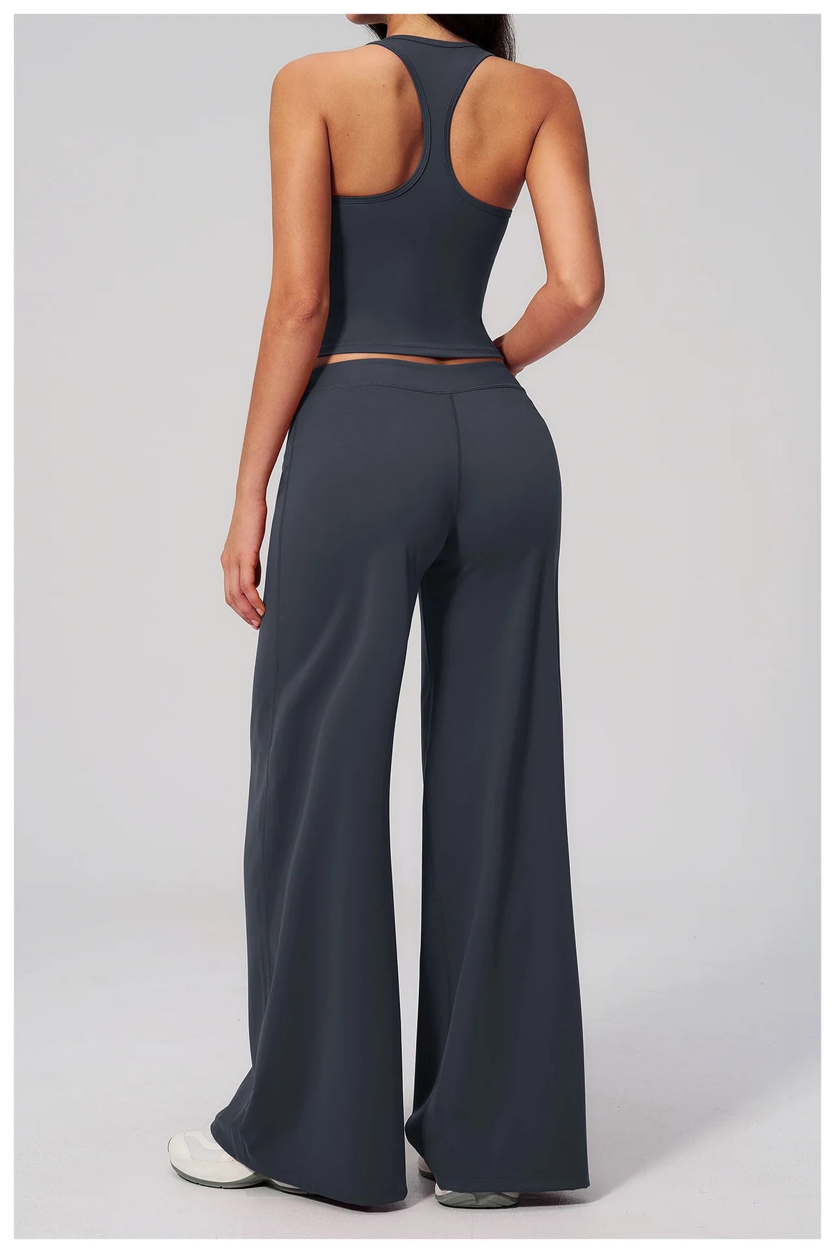 Women's Summer Two Piece Yoga Sets Slimming Sports Tank Top Lifted Buttocks High Waist Flare Pants Gym Fitness Suits Tracksuit