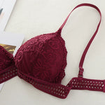 Lace Bralette Women Sexy Lingerie Non-wire Bra Triangle Cup Female Padded Underwear Push Up Bras