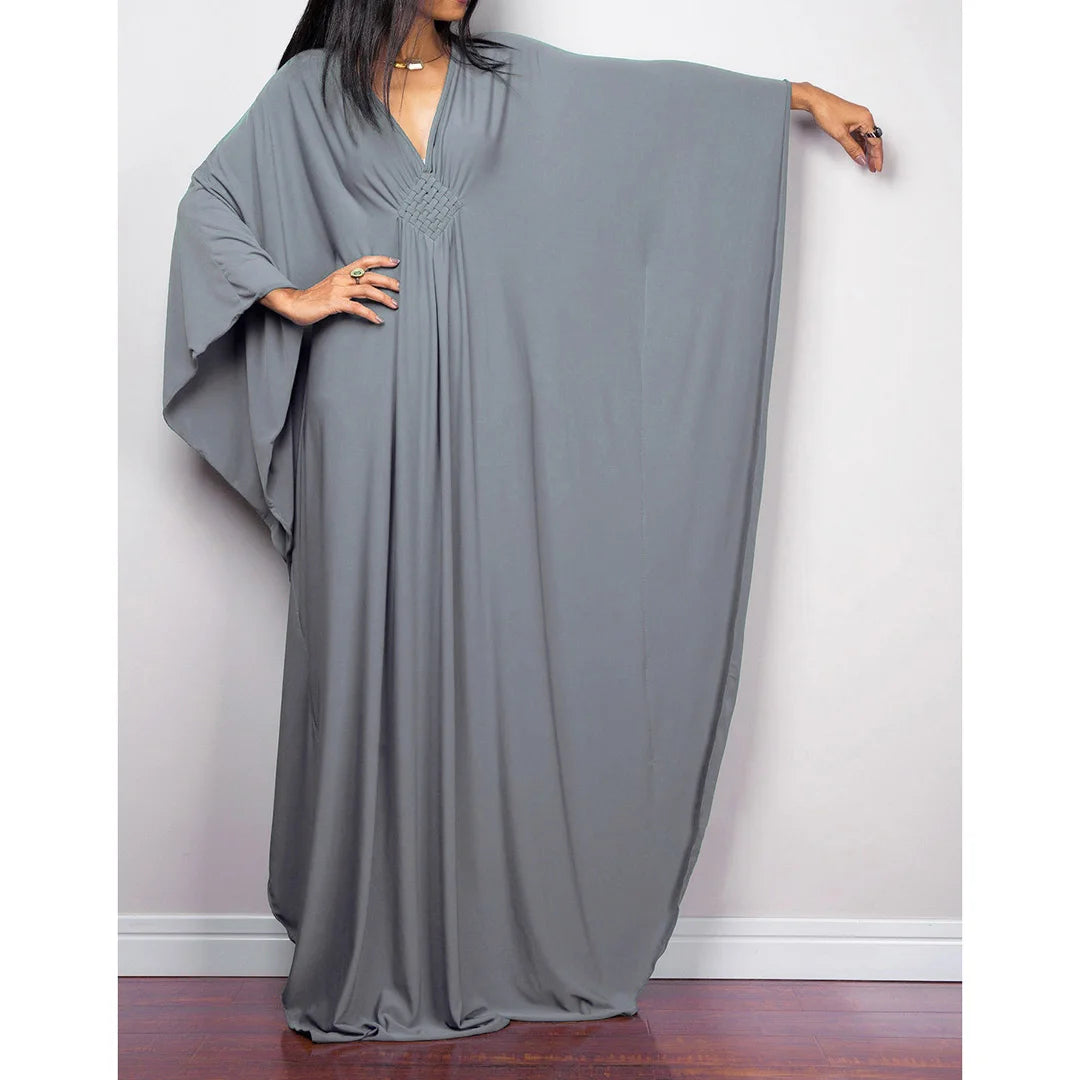 Greek Goddess Long Dress Batwing Sleeve Tunic Beach Cover Up Cover-ups Beach Dress Beach Wear Beachwear Kaftan Maxi Dress V4427