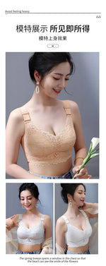 Push Up Bra Female Lingerie Sexy Bra Lace Bras for Women Wire Free Underwear Women 52C D E Cup Plus Size Bra Women Clothing Bras