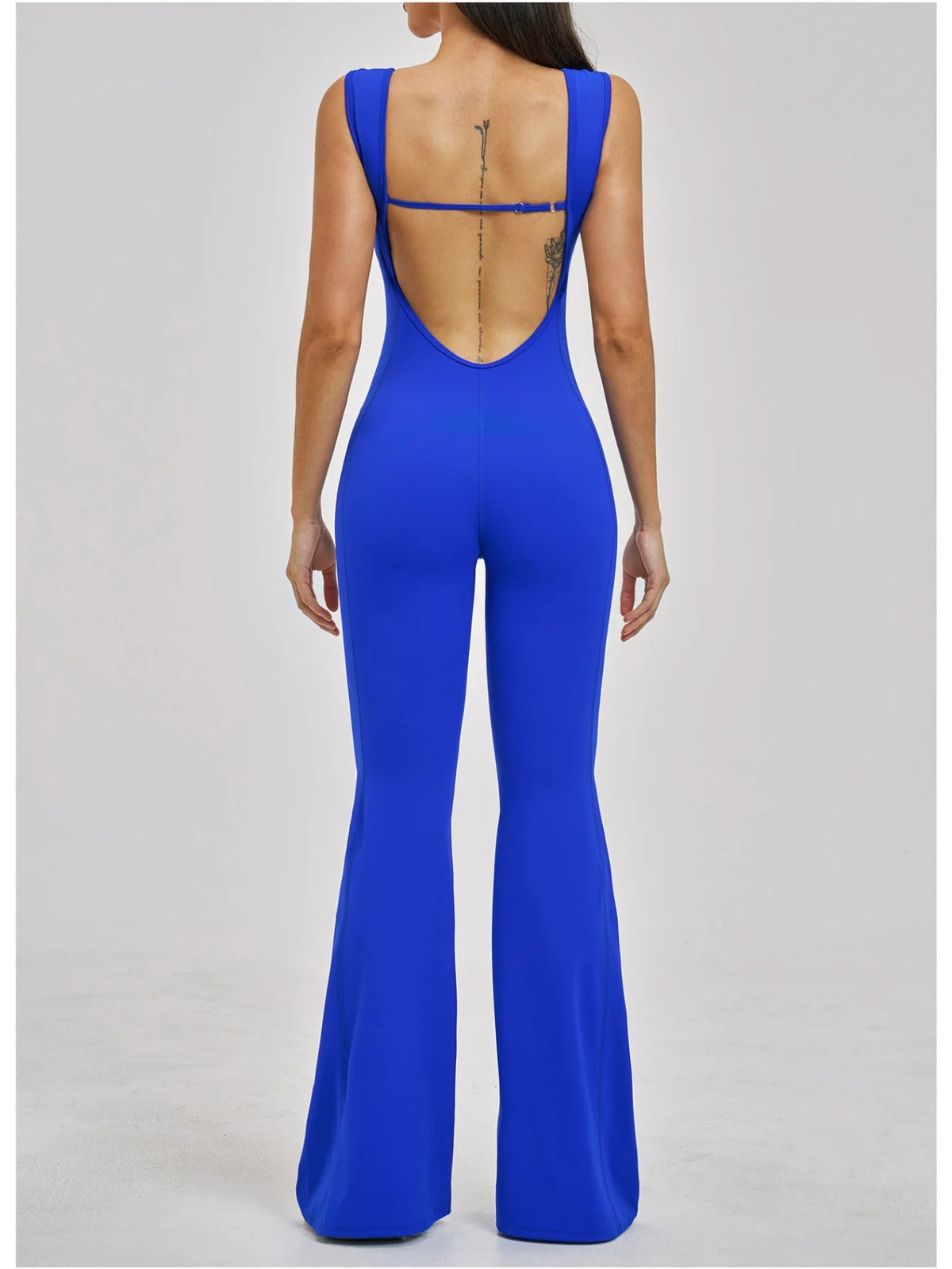 Slimming Yoga Jumpsuits Women Hollow Out Ruffles Backless Sportswear Fitness Back Hip-Lifting Leggings One-Piece Gym Bodysuits