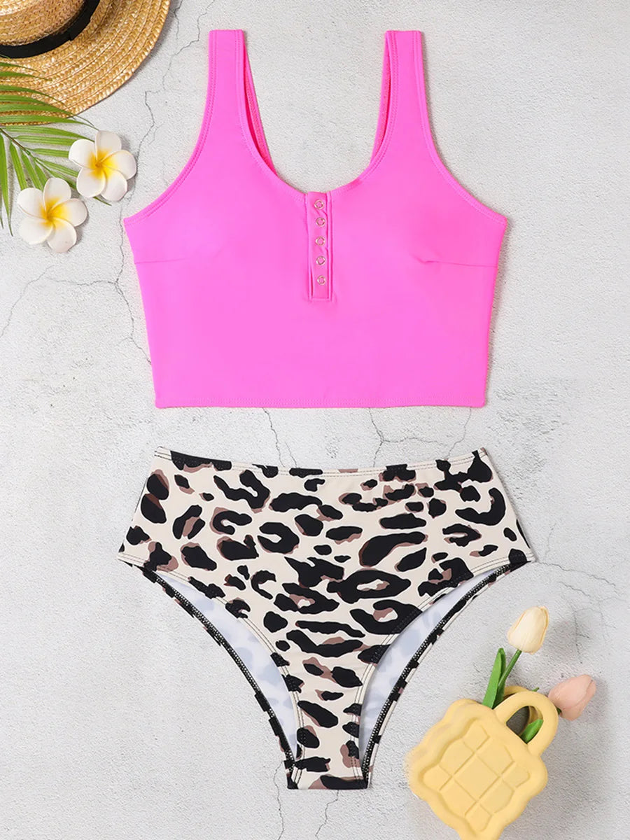 2026 Leopard Bikini Women High Waist Swimwear Female Sexy Padded Swimsuit Bathers Bathing Swimming Swim Suit Beachwear Summer