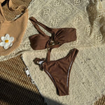 DEKA Hollow Out Bikini One Shoulder Swimwear 2025 Women Metal Designer Backless Thong One Piece Swimsuit Summer Bathing Suits