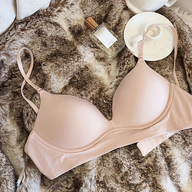 Seamless Underwear for Women Sexy Small Breast Push Up Bra Wireless Breathable Lingerie Backless Comfort Adjustable Brassiere