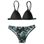 Leaves Print Bikinis Set For Women Swimwear 2024 Padded Push-Up Beachwear Bather Bathing Set Beachwear Summer Bikini Set Femme