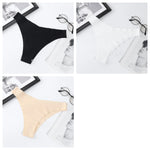 3Pcs/Set Women Ice Silk Panties V-Waist Low Rise Briefs Seamless Underwear Female Quick-Drying Underpants Sexy Lingerie S-L