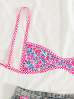 Sexy Coffee Polka Dot Print Bikini Set 2026 Women Pleate Push Up Bra Hollow Out Thong Swimsuit Summer Pool Bathing Suit Swimwear