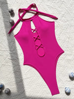 New Sexy High Neck Zipper Women Swimwear One Piece Swimsuit Female Monokini High cut Trikini Ribbed Bathing Suit Swim Bodysuit
