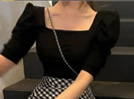 WOMENGAGA Korea Style 2023 Spring/Summer New High Waist Elegant Split Plaid Skirts Half Length Skirts Fashion Women 2023 22IV
