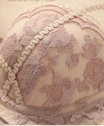 Antique French Lace Underwire Bra | Retro Petite Deep V Plunge Set | Summer Non-Padded Lingerie | Sexy Bridal Push Up Effect