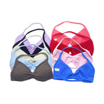NCLAGEN Impact Strappy Bra Thin Strap GYM Clothes Open Back Push-up Running Sports Underwear Workout Yoga Pilates Crop Tank top