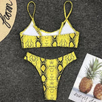 2026 Snake Leopard Brazilian Bikini Female Swimsuit Women Swimwear Two Pieces Bikini Set High Cut Bathing Suit Swim Beach Wear