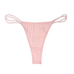 Low Waist Traceless Briefs Double Layered Thin Waistband Panties Comfortable Solid Color Sexy Cotton Sports Fitness Thong 2025