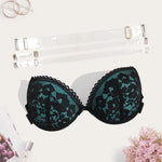 Beauwear Contrast Color Floral Lace Bra for Woman Strapless Bra Push Up 34B 34C 36B 36C 38B 38C-068#Set