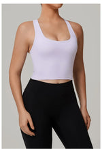 Women's Nude Yoga Vest Slim Fit Beautiful Back Sports Top Running Casual Fitness Tight Top