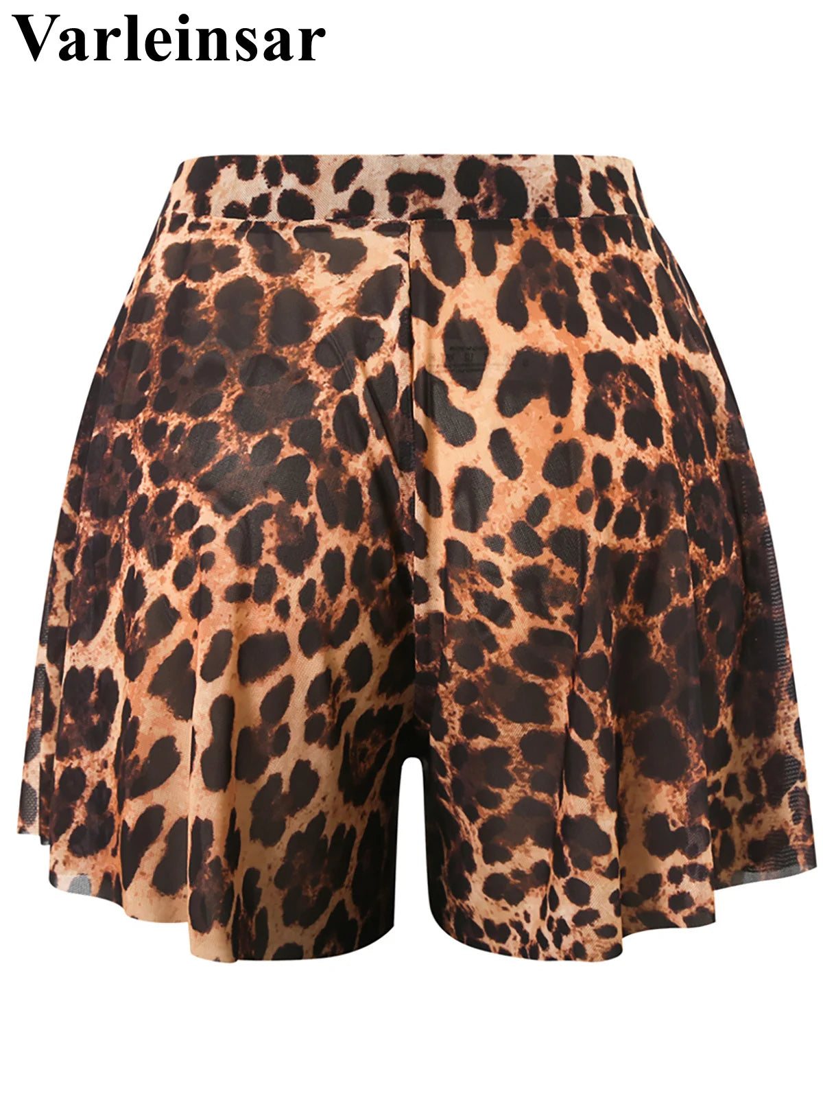 S - XXL New Sexy With Shorts Leopard Long Sleeve One Piece Swimsuit Women Swimwear Female Padded Bather Bathing Suit Swim V7348