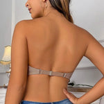 Beauwear Strapless Invisble Bras for Woman Solid Color Transparent Party Bra Push Up Underwear 70B 75B 75C 80B 80C 85B-3056