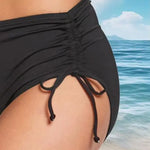 Bathing Suit Board Shorts Women Swim Shorts V Cut Drawstring Bikini Swimsuit Bottom Adjustable Ruched Side Boyshorts