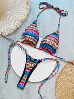 2026 Letters Print Colorful Micro Mini Thong Bikini Women Swimwear Female Swimsuit Two-pieces Bikini Set Bathing Suit Swim Lady