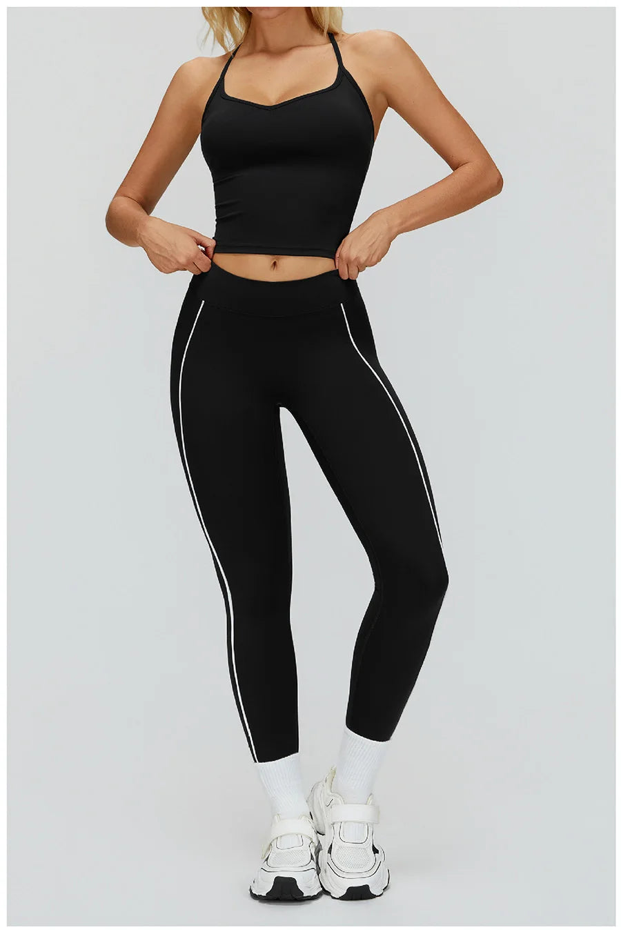 Women Yoga Set 2/3PCS Gym Clothes Long Sleeved Sportswear Yoga Suits Fitness Tracksuits Sport Outfits Crop Tank Bra Gym Leggings