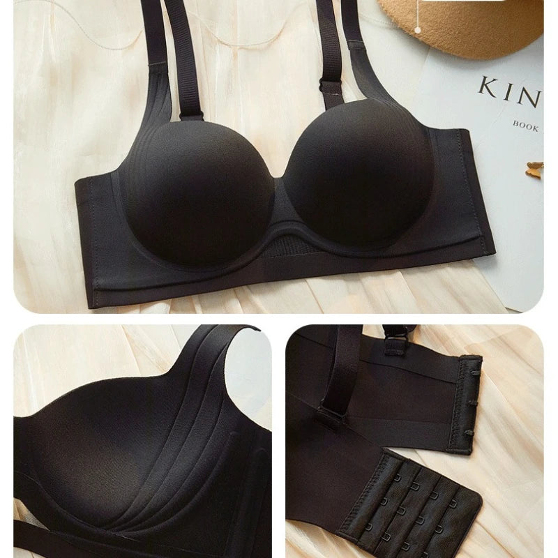 Comfortable Bra Seamless Bra Women's Large Cup Anti-sag Comfort Bras Soft Underwire SupportBreathable Bra 2025