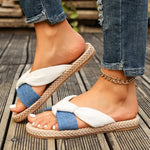 Women 2026 New Slippers Summer Fashion Hemp Rope Outer Wear Slippers Casual Lightweight Sandals and Shoes Women Slides Women