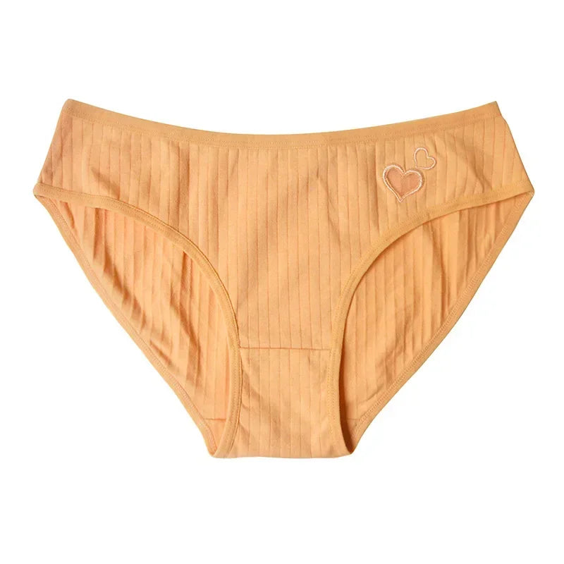 2Pcs/Set Cotton Panties For Women Briefs Low Rise Seamless Underwear Female Underpants Comfort Sexy Lingerie M-XL