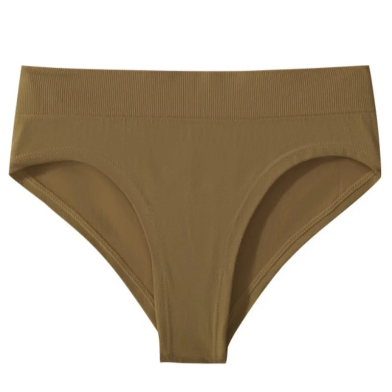 1Pc High Rise Panties Briefs Female Underpants Solid Color Women Seamless Underwear Sexy Lingerie Comfort Sport Intimates S-XXXL