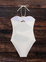 DEKA One Piece Swimsuits Women's Sexy Pink 3D Flower Swimwear Female Cut Out Monokini Bathing SwimmingWomen Bathers Swim