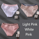 3Pcs/set Women Printing Floral Panties Low-Rise Cotton Briefs Female Comfortable Underwear Female Soft Panties Lingerie M-2XL