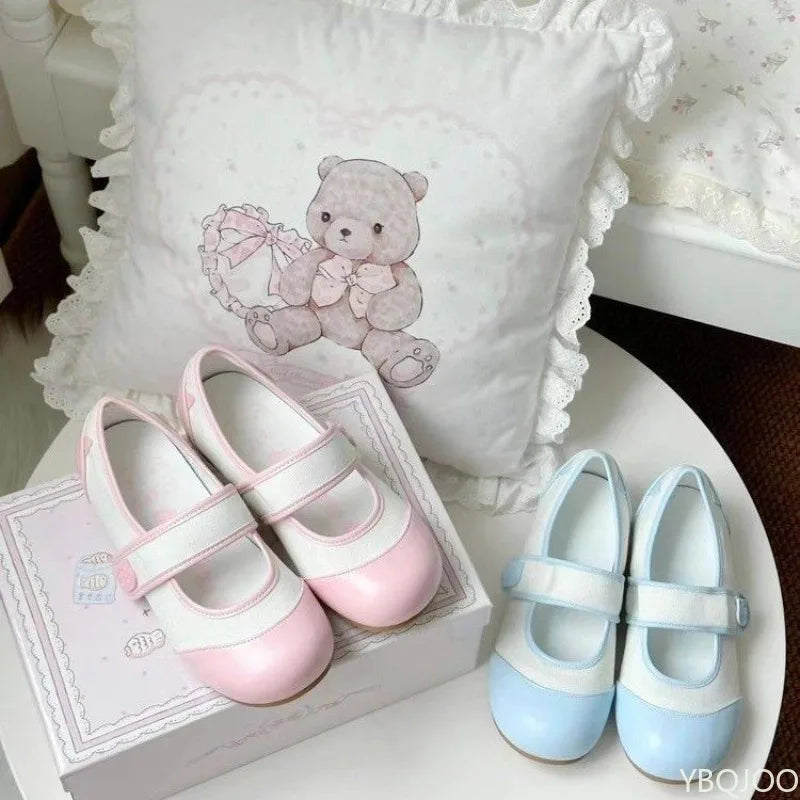 Small Cute Round Toe Flat Sole Shoes 2026 Spring and Summer Versatile Color Blocked Casual Simple Daily Not Tiring Women's Shoes