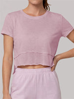 Quick Drying Pink Black Yoga T Shirts Women Short Sleeve O Neck Loose Fitness Tops Outdoor Lightweight Ruffles Short T-shirts