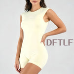DFTLF Impact Short Sleeve One Piece Seamless Backless Yoga Workout Sports Clothes Women Gym Slim Fit Running Fitness Bodysuit